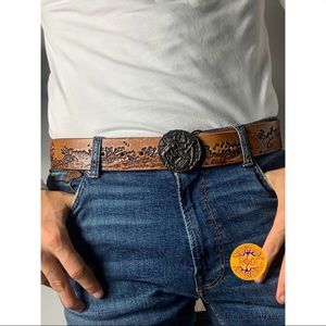 Vintage Handmade RARE leather belt